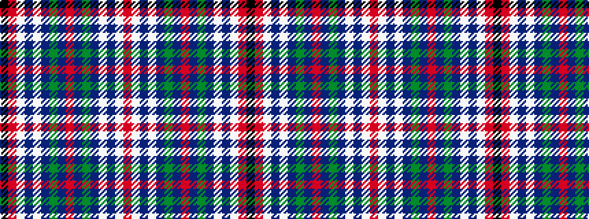 idealised woven sample of pattern KRWBWBGBRBGBWBWR