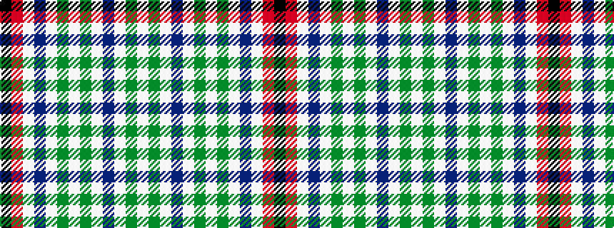 idealised woven sample of pattern KRWBWGWGWBWGW