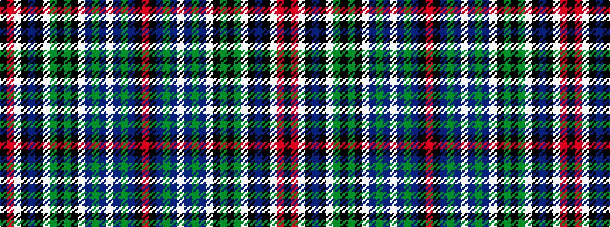 idealised woven sample of pattern KRWKBKWGKGKWBGBWBGBKR