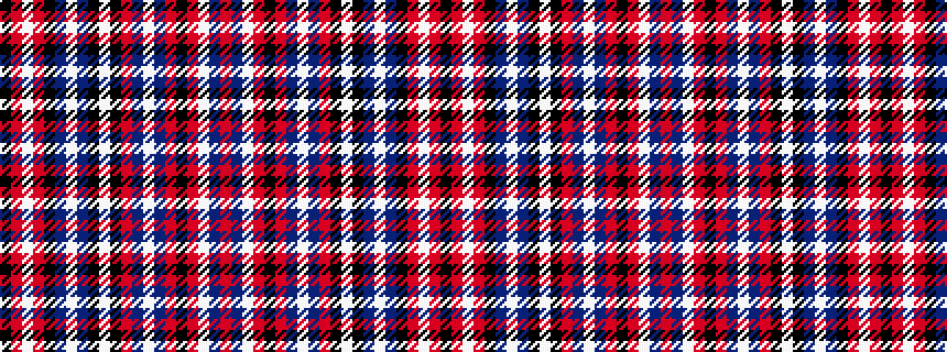 idealised woven sample of pattern KRWRKBWBKWKRBWBRKRWBR