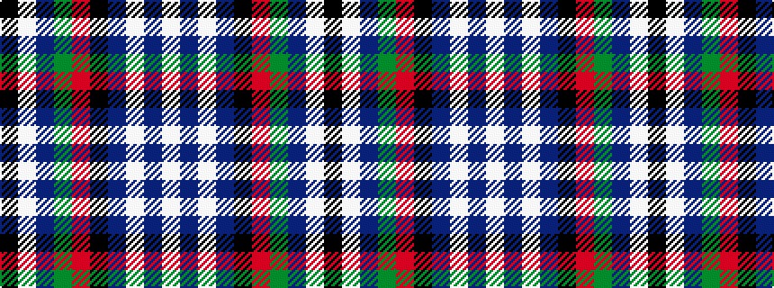 idealised woven sample of pattern KWBGRKBWBW