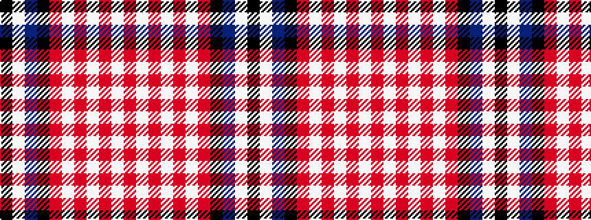 idealised woven sample of pattern KWBKRWRWRWR