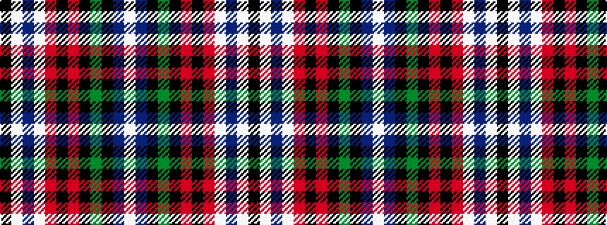 idealised woven sample of pattern KWBWRKRKGKBW