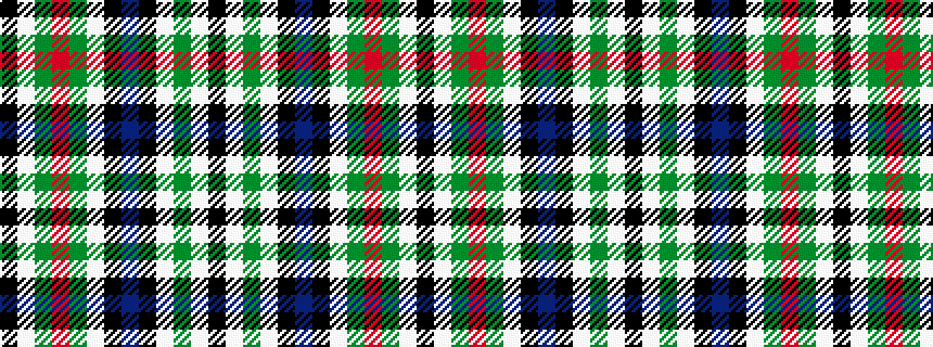 idealised woven sample of pattern KWGRGWKBKWGWK