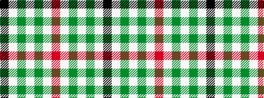 idealised woven sample of pattern KWGWGWR