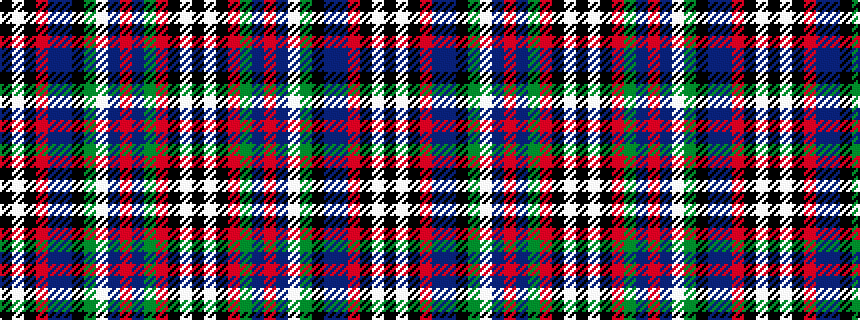 idealised woven sample of pattern KWKRBBKGWBRBGRKWK