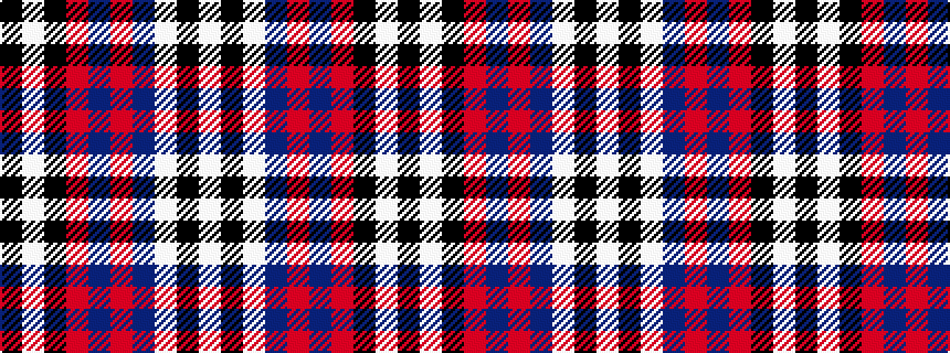 idealised woven sample of pattern KWKRBRBWKW