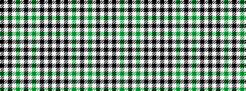 idealised woven sample of pattern KWKWGWKWGWKWKW