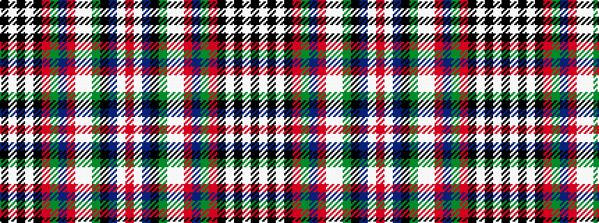 idealised woven sample of pattern KWKWKRGBRWWGKBWR