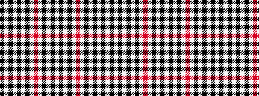 idealised woven sample of pattern KWKWKWKWRWKWKW