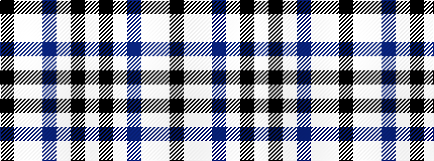 idealised woven sample of pattern KWWBWKW
