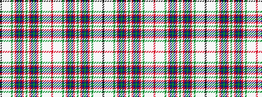 idealised woven sample of pattern KWWWWWGWRBGBRWGWRBGBRWGWWWWWR