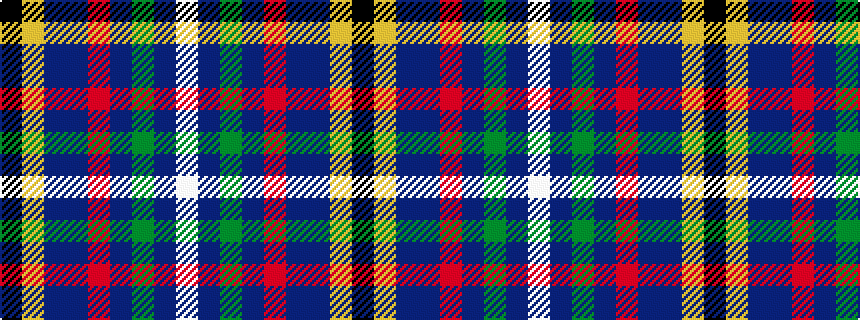 idealised woven sample of pattern KYBBRBGBW