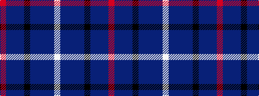 idealised woven sample of pattern RBBBKBBBBW