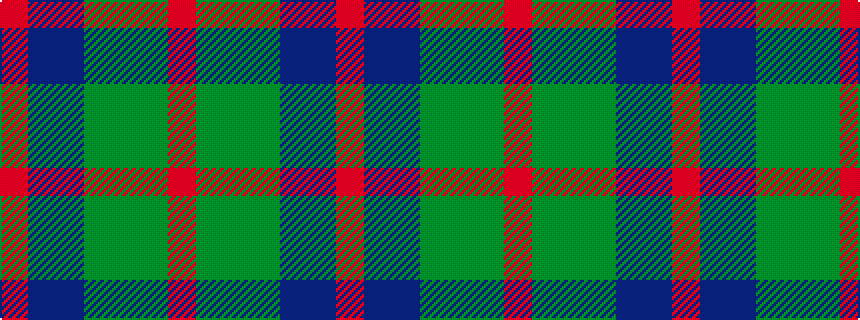 idealised woven sample of pattern RBBGGGR