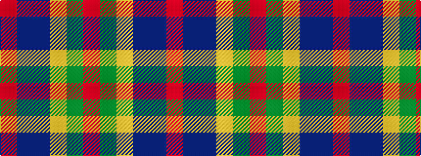 idealised woven sample of pattern RBBYGR