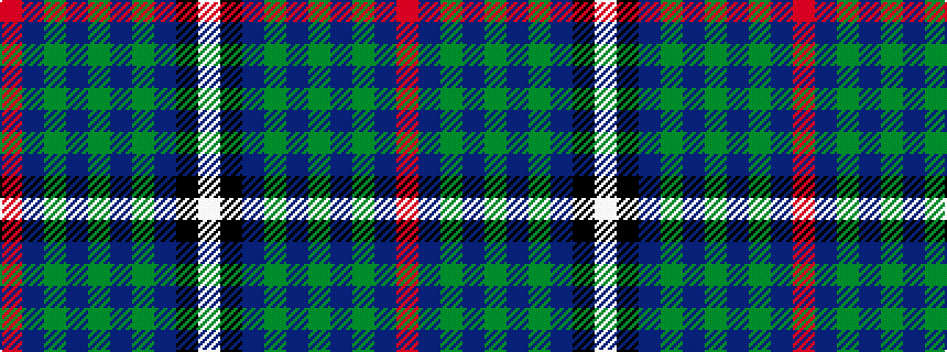 idealised woven sample of pattern RBGBGBGBKW