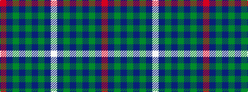 idealised woven sample of pattern RBGBGBGBW