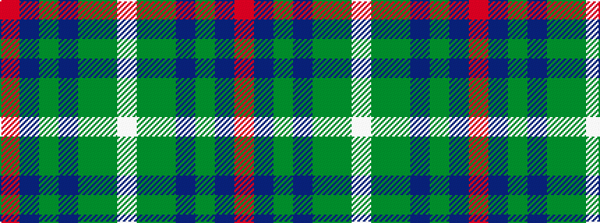 idealised woven sample of pattern RBGBGGW