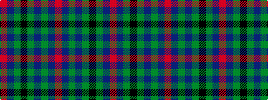 idealised woven sample of pattern RBGBGKGBR