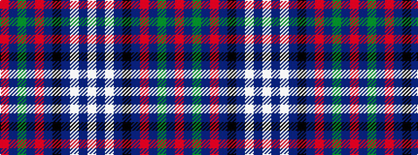 idealised woven sample of pattern RBGBRBKBWBW