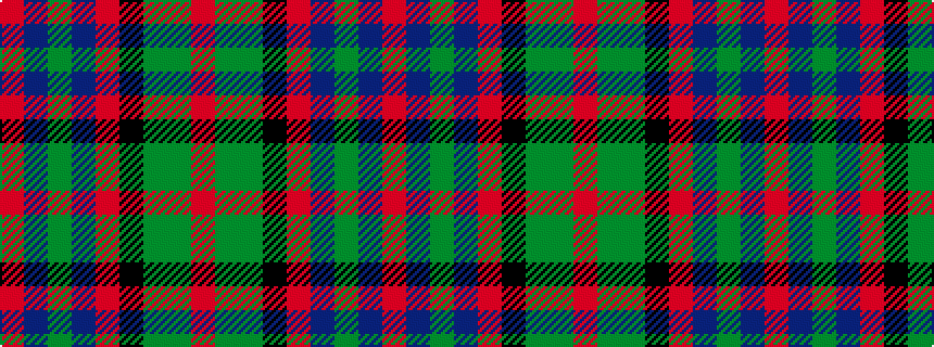 idealised woven sample of pattern RBGBRKGGR