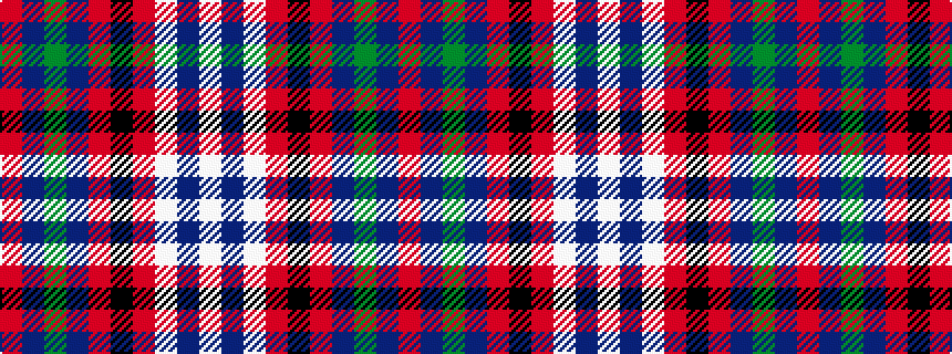 idealised woven sample of pattern RBGBRKRWBW