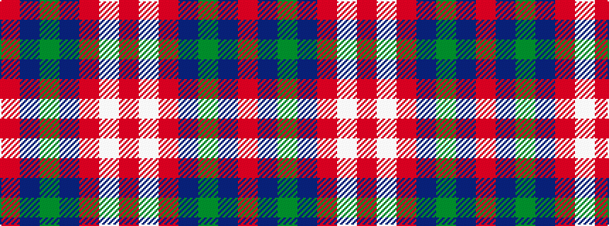 idealised woven sample of pattern RBGBRWR