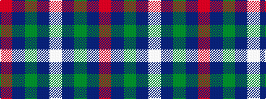 idealised woven sample of pattern RBGBW