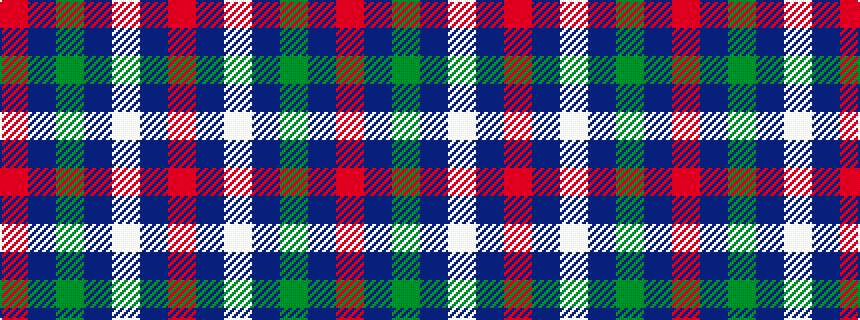 idealised woven sample of pattern RBGBWBR