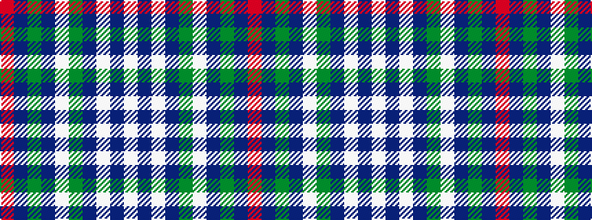 idealised woven sample of pattern RBGBWGBWBW