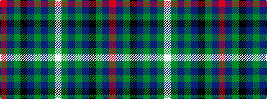 idealised woven sample of pattern RBGKBGBGW