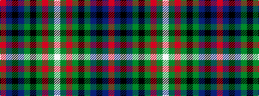 idealised woven sample of pattern RBKBGKGRGW