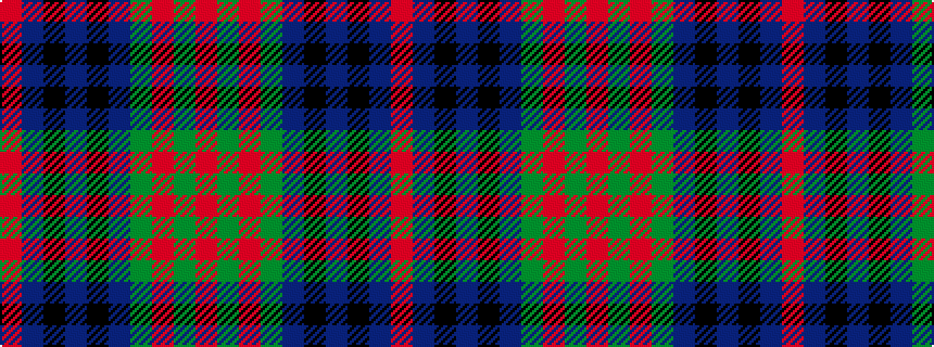idealised woven sample of pattern RBKBKBGRGR