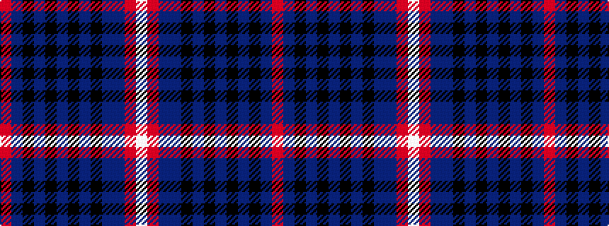 idealised woven sample of pattern RBKBKBKBKBBRW