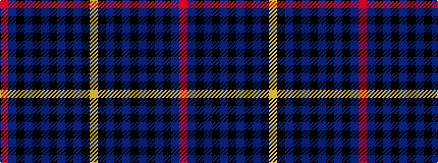 idealised woven sample of pattern RBKBKBKBKBKY
