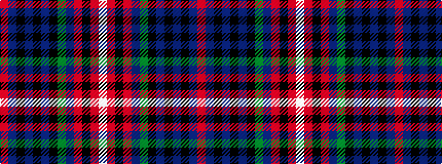 idealised woven sample of pattern RBKBKBKGBRKRW