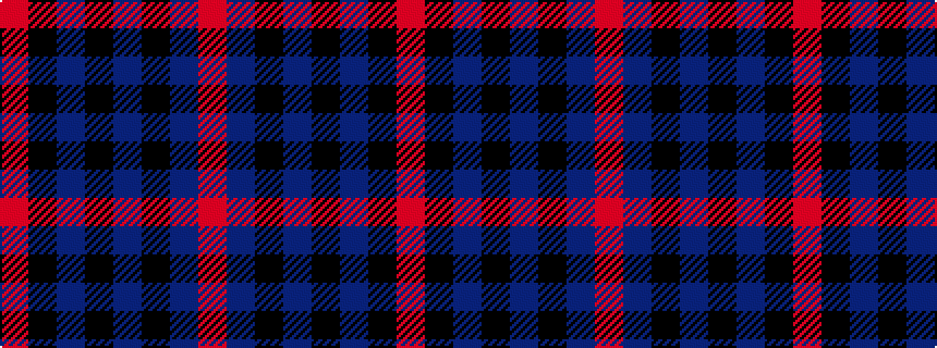 idealised woven sample of pattern RBKBKBKR