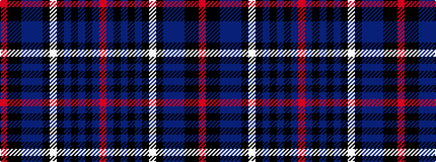 idealised woven sample of pattern RBKBKBKWKBBBKKR