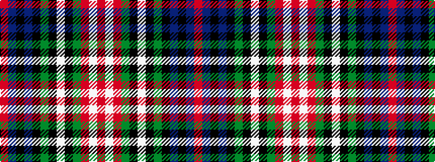 idealised woven sample of pattern RBKBKGKWKGRWR