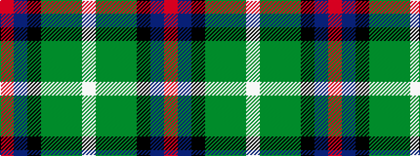 idealised woven sample of pattern RBKGGGW
