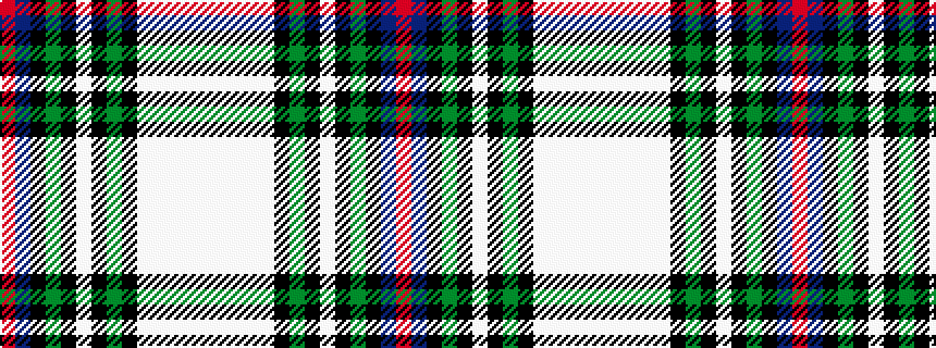 idealised woven sample of pattern RBKGKWKGKWWWWW