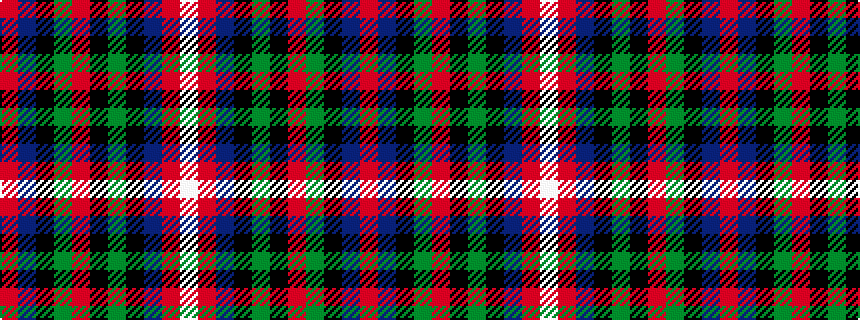 idealised woven sample of pattern RBKGRKGKBRW