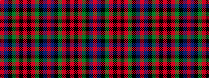 idealised woven sample of pattern RBKGRKRKRGKBR