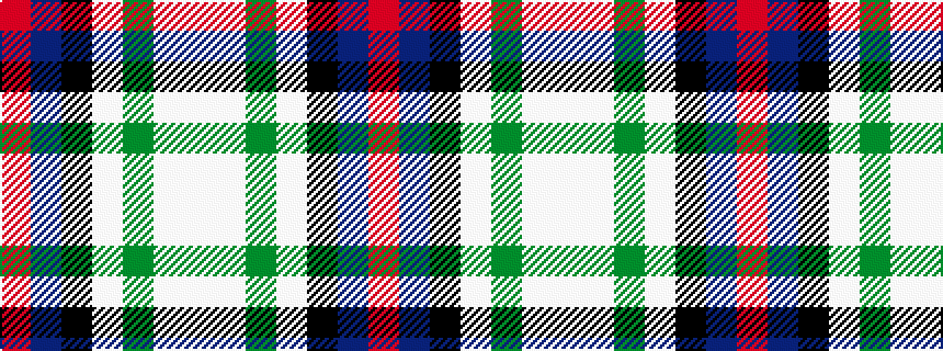 idealised woven sample of pattern RBKWGWW