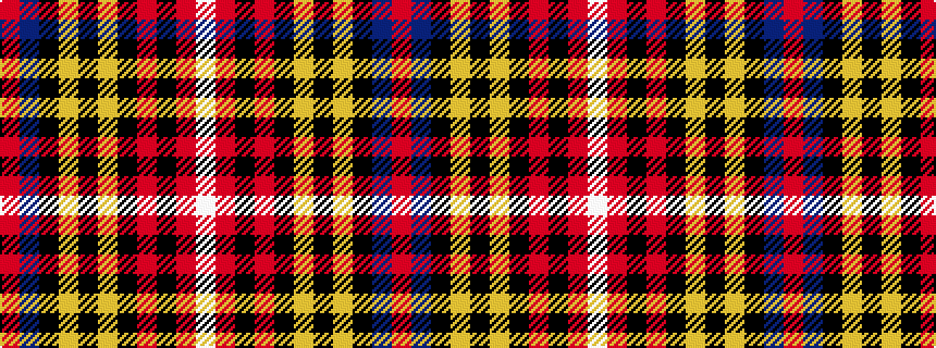 idealised woven sample of pattern RBKYKYKRKRW