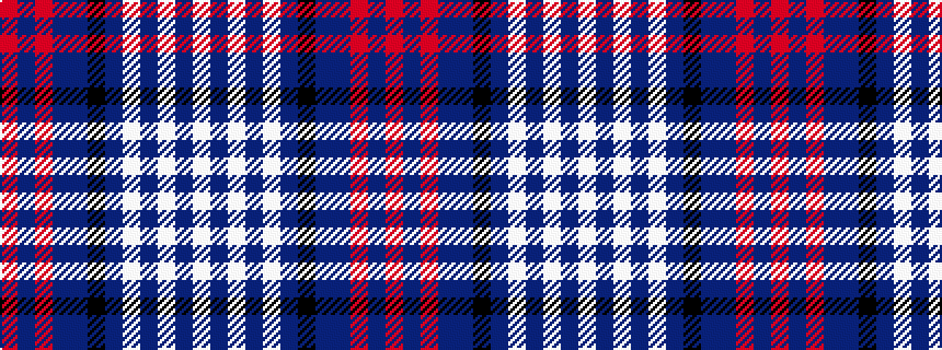 idealised woven sample of pattern RBRBBKBWBWBW