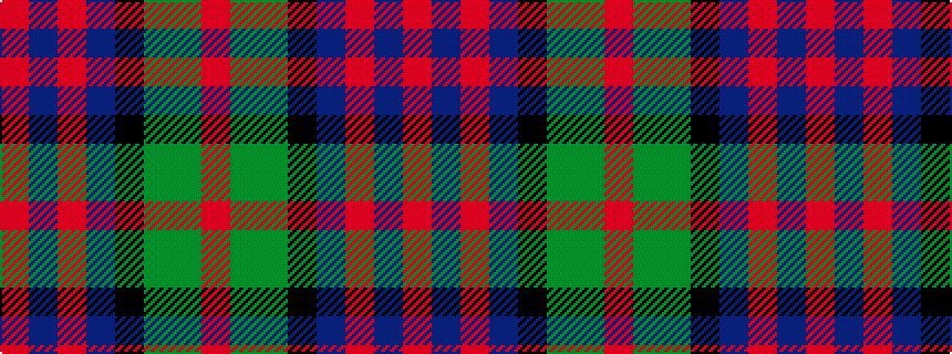 idealised woven sample of pattern RBRBKGGR