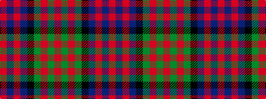 idealised woven sample of pattern RBRBKGRGR
