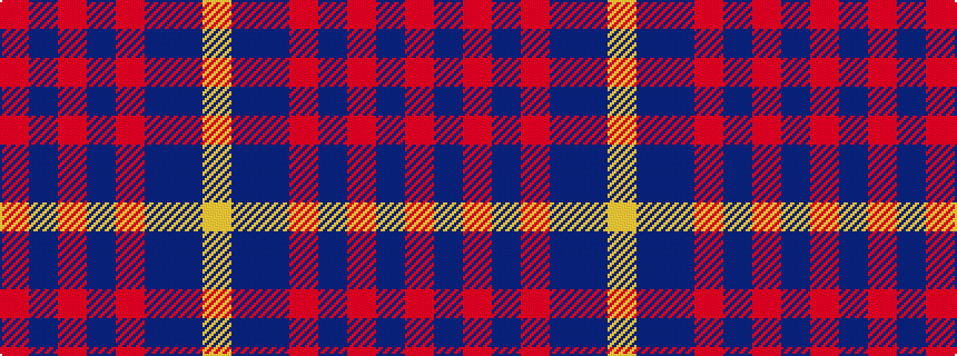 idealised woven sample of pattern RBRBRBBY